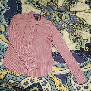 American Eagle Button Up Striped Blouse
